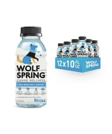 Wolf Spring All Natural Dog Food Booster Supplement, Senior Dogs Vitamins, Skin, Coat & Joint Support, Digestive Health Multivitamin with Glucosamine, Plant Based Dog Food Additive, 10oz 10 oz (Pack of 12)