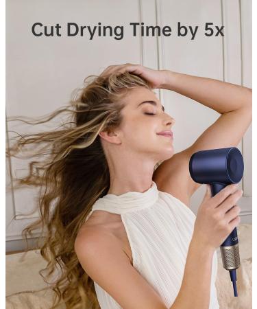 Laifen Hair Dryer with Diffuser for Curly Hair Blow Dryer with 110 000 RPM High-Speed Drying Brushless Motor 200M Ionic Hair Dryer for Travel & Home with Low Noise Thermo Control 2024 Upgraded (Golden Blue) - Buy Online on GoSupps.com