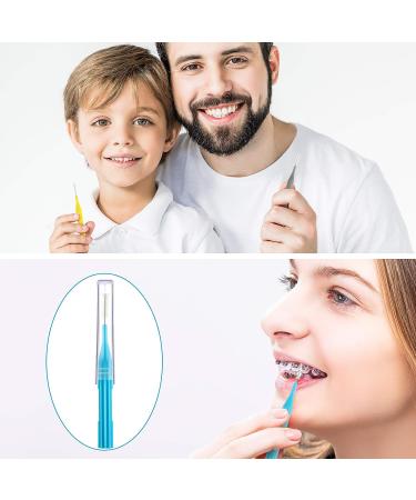 50pc Interdental Braces Brush Set for Oral Hygiene - Blue, Green, Purple Colors - Buy Online on GoSupps.com