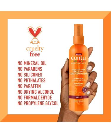 Cantu Comeback Curl Next Day Revitalizer Mist with Shea Butter - 12 fl oz (Pack of 1) - Buy Online on GoSupps.com