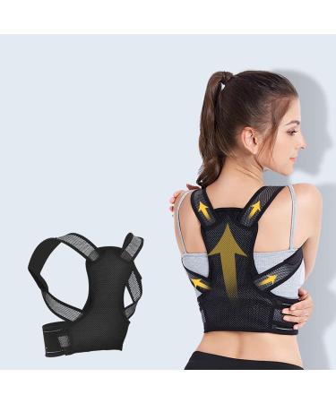 Breathable Hunchback Correction Belt - Upper Back Brace & Posture Corrector for Men & Women - Large White Spinal Support & Shoulder Straightener - Buy Online on GoSupps.com