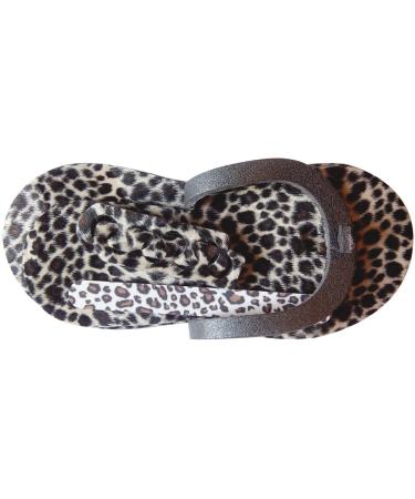 cheetah pedicure slippers set