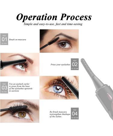 SJJ Heated Eyelash Curler - USB Rechargeable Electric Curler with Temperature Control - Buy Online on GoSupps.com