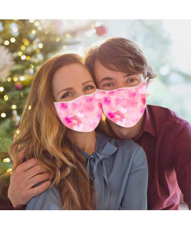 ZQP 2PCS Valentine's Day Face Bandana Cotton Face Bacalava Unisex Cute Heart Mouth Bacalava Reusable Dustproof Face Bacalava for Outdoor Activities - Buy Online on GoSupps.com