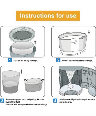 4 Pack Lionpapa Refills for Dekor Plus Diaper Pails - Compatible and Durable - Buy Online on GoSupps.com