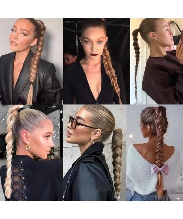 Ponytail Extension 24 Inch Long Straight Natural Soft Synthetic Hair Piece for Women Ponytail Extension with Elastic Tie Daily Wear Ponytail Hair Extension(8L) - Buy Online on GoSupps.com