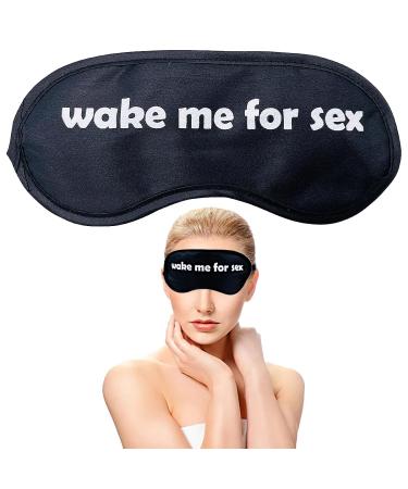 Blindfolds for Adults Play Games Wake Me for Sex Sleep Eye Masks for Women Men Light Blocking Blackout Sleeping Night Travel Eyeshade Black 1pc Black
