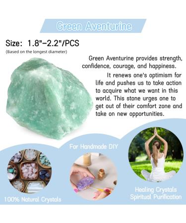 XIANNVXI Green Aventurine Crystal 1.77-2.17 Raw Stone | Natural Healing Gemstone - Buy Online on GoSupps.com