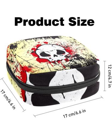 Portable Women's Binding-Up Bags | Grunge Skull Menstrual Cup & Tampon Pouches for Teens - Buy Online on GoSupps.com