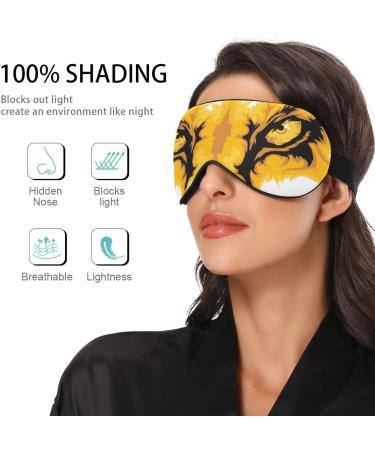Lion Eyes Sleep Mask - Comfortable Light Blocking Eye Mask for Women & Men - Adjustable Strap for Travel, Shift Work - Night Blindfold - Buy Online on GoSupps.com