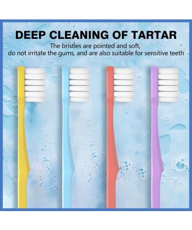 Extra Soft Nano Toothbrush for Sensitive Teeth - 4 Pack Cartoon Travel Toothbrushes for Adults & Women - Buy Online on GoSupps.com