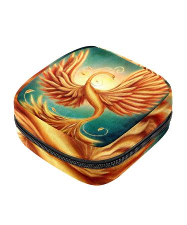 Women's napkin storage bag Magic Firebird Phoenix menstrual cup portable women's bandages storage bags female menstruation first period bag