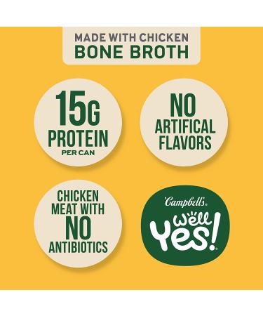 Campbell's Well Yes! Chicken Noodle Soup - 15g Protein - 16.2oz Can (Pack of 12) - Buy Online on GoSupps.com