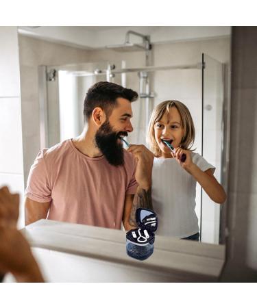 Buy Novent Storage Case - Hierarchical Hollowed-Out Holder with Mirror Brush | Mundsichtui Food Quality Transparent Travel Utensils for Oral Care - Sapphire Blue - Buy Online on GoSupps.com