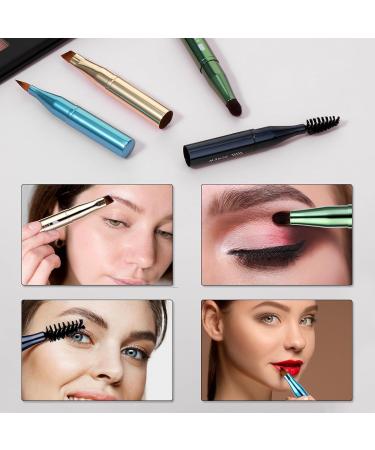 Simarro 4 in 1 Makeup Brush Set - Portable Travel Size Multicolor Makeup Brushes for Foundation Concealer Eyebrow and Eyeshadow - International Shipping Available - Buy Online on GoSupps.com