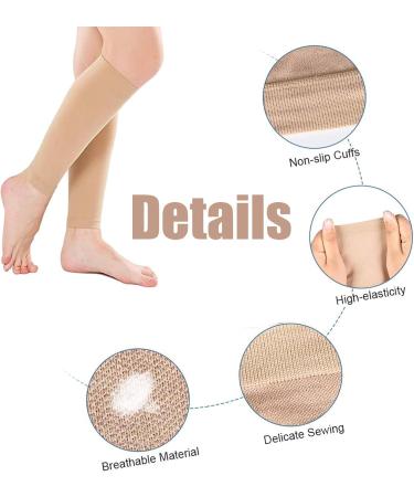 Buy Compression Stockings | 2 Pairs Medical Beige Calf Socks for Thrombosis & Compression Support - International Shipping Available - Buy Online on GoSupps.com