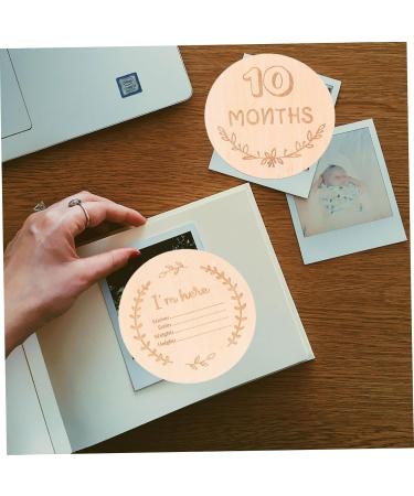 Ukcoco Baby Toys | 14-Piece Milestone Discs & Biting Toys for Newborns | Durable Wooden Baby Memory Set - Buy Online on GoSupps.com