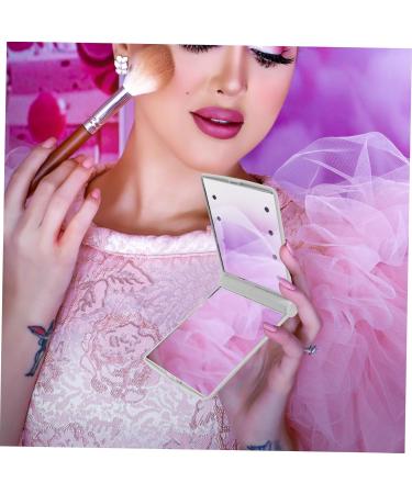 Luminous Makeup Mirror Plastic Led Mirror Folding Lighted Mirror Fold Led Bathroom Mirror Led Lights for Mirror Touch Mirror Mirrors Light Mirror Travel Shine White Glass - Buy Online on GoSupps.com