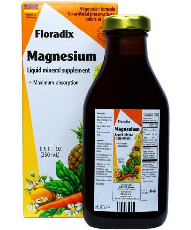 Gaia Herbs Floradix Magnesium Liquid - Herbal & Mineral Supplement 8.5 fl oz - Buy Online on GoSupps.com