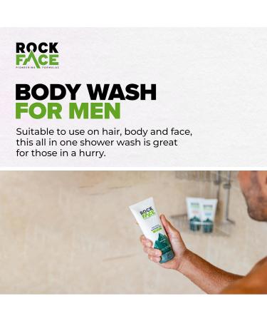 Rockface Men's Shower Gel 200ml - Fresh Masculine Scent - All-in-One Body Wash for Men - Buy Online on GoSupps.com