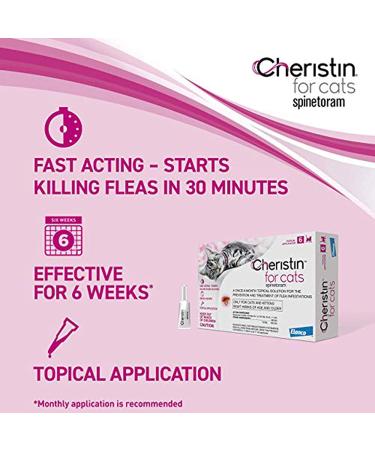 Cheristin for Cats: Fast-Acting Topical Flea Prevention - 6 Doses - Buy Online on GoSupps.com