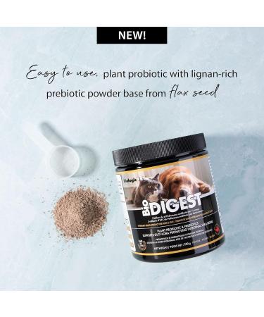 BiologicVET - BioDIGEST Plant Probiotic 380g All-Natural Advanced Dog & Cat Probiotic Powder with Prebiotics & Flax Relieves Diarrhea and Constipation Supports Digestion Allergy Immunity & Health 380 g (Pack of 1) - Buy Online on GoSupps.com