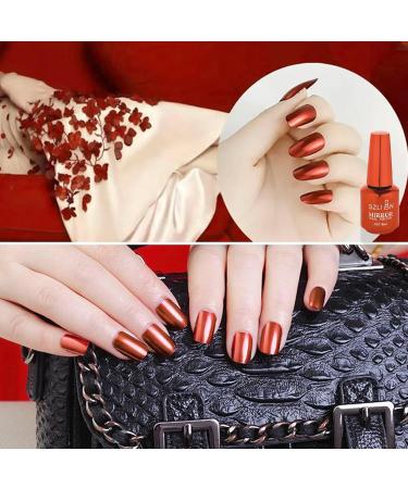 Red Nail Polish Chrome Metal Nail Varnish Mirror Quick Dry Metallic Effect No UV Needed Christmas Nail Art Polish Chrome Nail Polish - Buy Online on GoSupps.com
