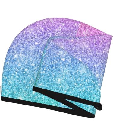 Hair Towel Wrap - Quick Drying Turban with Button | Multicolor Glitter Hair Drying Towel for Fast Absorption - Buy Online on GoSupps.com