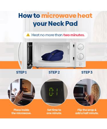 SunnyBay Navy Blue Extra Long Microwave Heating Pad for Neck & Shoulders - Flax Seed Hot Pack for Pain Relief - Microwavable Bean Bag Heating Pad for Body - Heated Neck Wrap - Buy Online on GoSupps.com