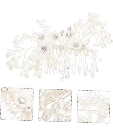 DOITOOL Flower Rhinestone Hair Comb Pearl Hair Accessories Jeweled Hair Clips Bridal Headpieces for Wedding Hand Cream Pump Dispenser Tiara Bride The Flowers Rhinestones White Zinc Alloy - Buy Online on GoSupps.com