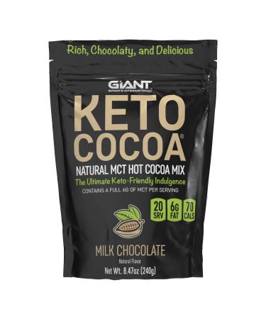 Keto Cocoa | Delicious Sugar Free Instant Hot Chocolate Mix with 6g of MCTs for Ketogenic Diet Low Carb Lifestyle | No Gluten | 20 Servings