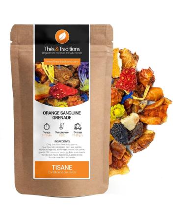 Th s & Traditions Teas & Traditions - Organic Pomegranate Blood Orange Infusion: Fresh and Refreshing | 100g