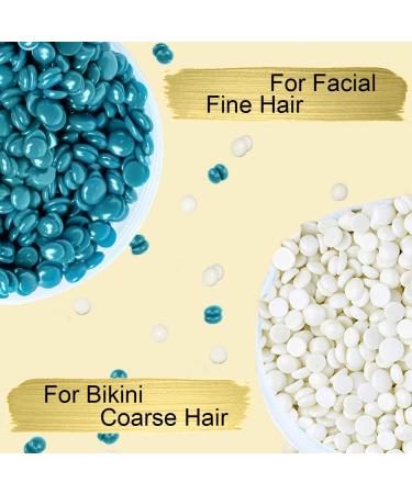 Wax Kit for Hair Removal - Hard Wax Beans for Coarse Hair with Blue Beads Refills - Ideal for Women and Men - Bikini, Eyebrow and Body Waxing - Includes Wax Warmer - Buy Online on GoSupps.com