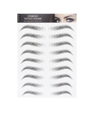 Pongnas Autocollants pour Sourcils Longue Tenue Transferts pour Sourcils Tenue 1 7 Jours Respirants Hypoallerg niques Formes Multiples Faciles Appliquer pour femmes. Boutique de (BLACK-01)