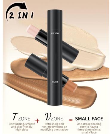 Double Head Contour Highlight Stick Double Color Face Contour Makeup Concealer Stick Base Makeup Face Highlight Touch Up Stick (1 1# Size) - Buy Online on GoSupps.com