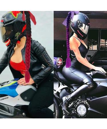Ponytail Extensions Helmet Braid Hair Extension Synthetic Motorcycle Braid Hair Ponytail 20 Inch Long Ombre Color Helmet Braid Hair Accesorios for Woman for Women (Color : B3 Size : 20inches) 20inches B3 - Buy Online on GoSupps.com