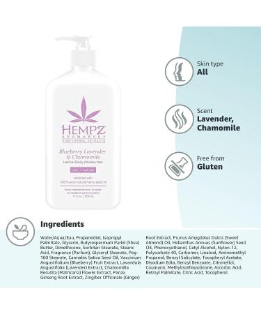 Blueberry Lavender & Chamomile Herbal Body Moisturizer 17oz - Nourishing Hydration for Smooth Skin - Buy Online on GoSupps.com