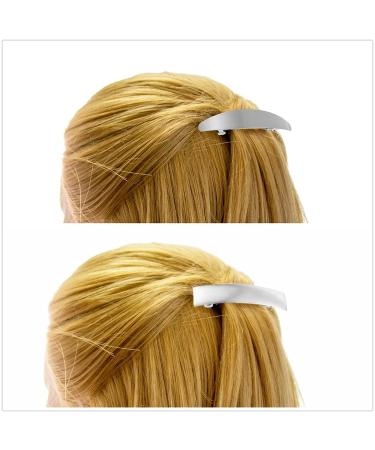 XHBTS Handmade Hair Clip Barrette Set - Long Thin Metal Pins French Style for Women and Girls in Silver Gold - Buy Online on GoSupps.com