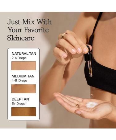 Sun Blush Glowing Self Tanning Drops - Australian Made | Natural Gradual Tanner for Face & Body | Fragrance Free | Medium to Dark | Everyday Humans - Buy Online on GoSupps.com