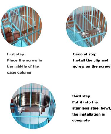 Water Bowl for Dog Crates & Cages 2-in-1 Crate Type Pet Hanging Bowl Stainless Steel Cage Dog Bowl Medium Sized Dog Feeder Food Water Bowl (Blue1.7l/1pcs) Blue18cm Blue18cm - Buy Online on GoSupps.com