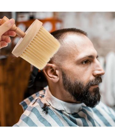Healeved Hairdressing Bristle Brush Neck Brush Tool Salon Shave Brush Barber Brush Hard Brush for Waves Neck Duster Hair Salon Shaving Brush Manual Shaving Barber with Wood Handle - Buy Online on GoSupps.com