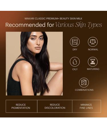 Buy Makari Premium+ Body Brightening Beauty Milk - 4.57 fl oz | Anti-Aging Lotion for Smooth, Radiant Skin | Diminish Dark Marks & Discolorations - Buy Online on GoSupps.com