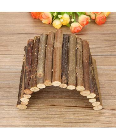 Duokon Hamster Accessories - Wooden Bridge & Curved Ladder for Hamsters Mice & Rats | Premium Small Pet Toys - Buy Online on GoSupps.com