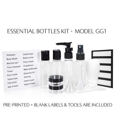 GLOBEGEAR Travel Bottles & TSA Approved Toiletry Bag Set (Model GG1) - Vacation & Airplane Travel Essentials - Buy Online on GoSupps.com