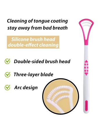 Reusable Tongue Cleaner Brush with Long Handle | Fresh Breath Tongue Scraper | 1 Piece Oral Cleaner for Healthy Hygiene - Buy Online on GoSupps.com