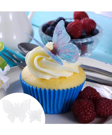Rapidbok 50 Pieces Edible Butterflies - Rice Paper Cake Decorations for Weddings Birthdays & Parties | Butterfly Cupcake Toppers - Buy Online on GoSupps.com
