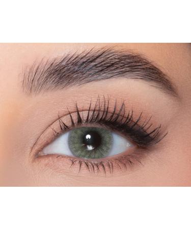 Bella Diamonds Colored contact lenses Jade Green (dioptria -0.00) - strongly covering monthly lenses for 3 months in green especially natural result for dark eyes - 1 pair - Buy Online on GoSupps.com