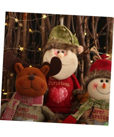SEWOART Bag Snowman Pocket Candy Heart Shape Linen Pouch Transparent Christmas Favor Party Window - Buy Online on GoSupps.com