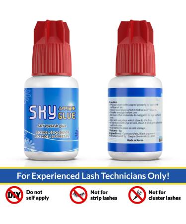 Sky Glue S+ | Super Strong Lash Extension Adhesive | Professional Black 5ml | Fast Drying | 7+ Week Retention - Buy Online on GoSupps.com