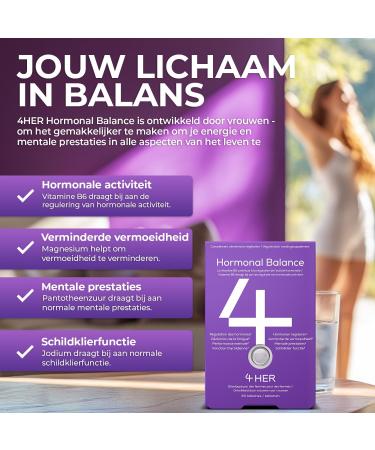 VM Sverige AB 4 HER Hormone Balance for Women 60 Vegan Tablets with Damiana Ginseng Saffron & Vitamin B6 Hormonal Balance for Women Reduced Fatigue and Mental Performance - Buy Online on GoSupps.com